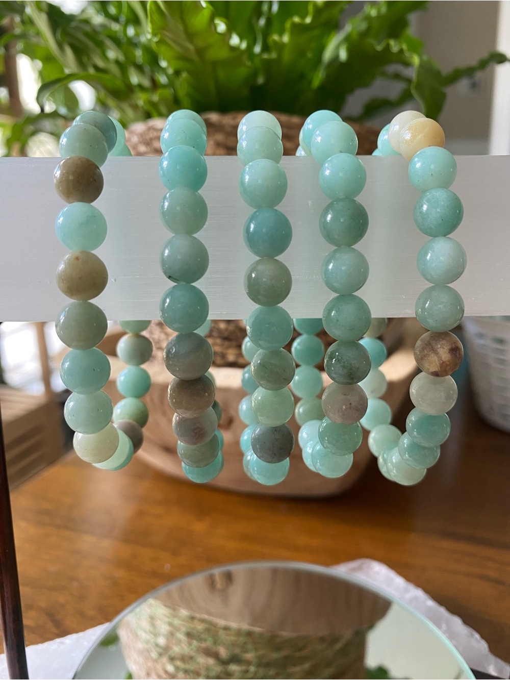 🌊 Caribbean Amazonite “Ocean Whisper” Bracelet – 8mm Crystal Stretch Bracelet